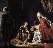 VICTORS, Jan Hannah Giving Her Son Samuel to the Priest ar oil painting reproduction